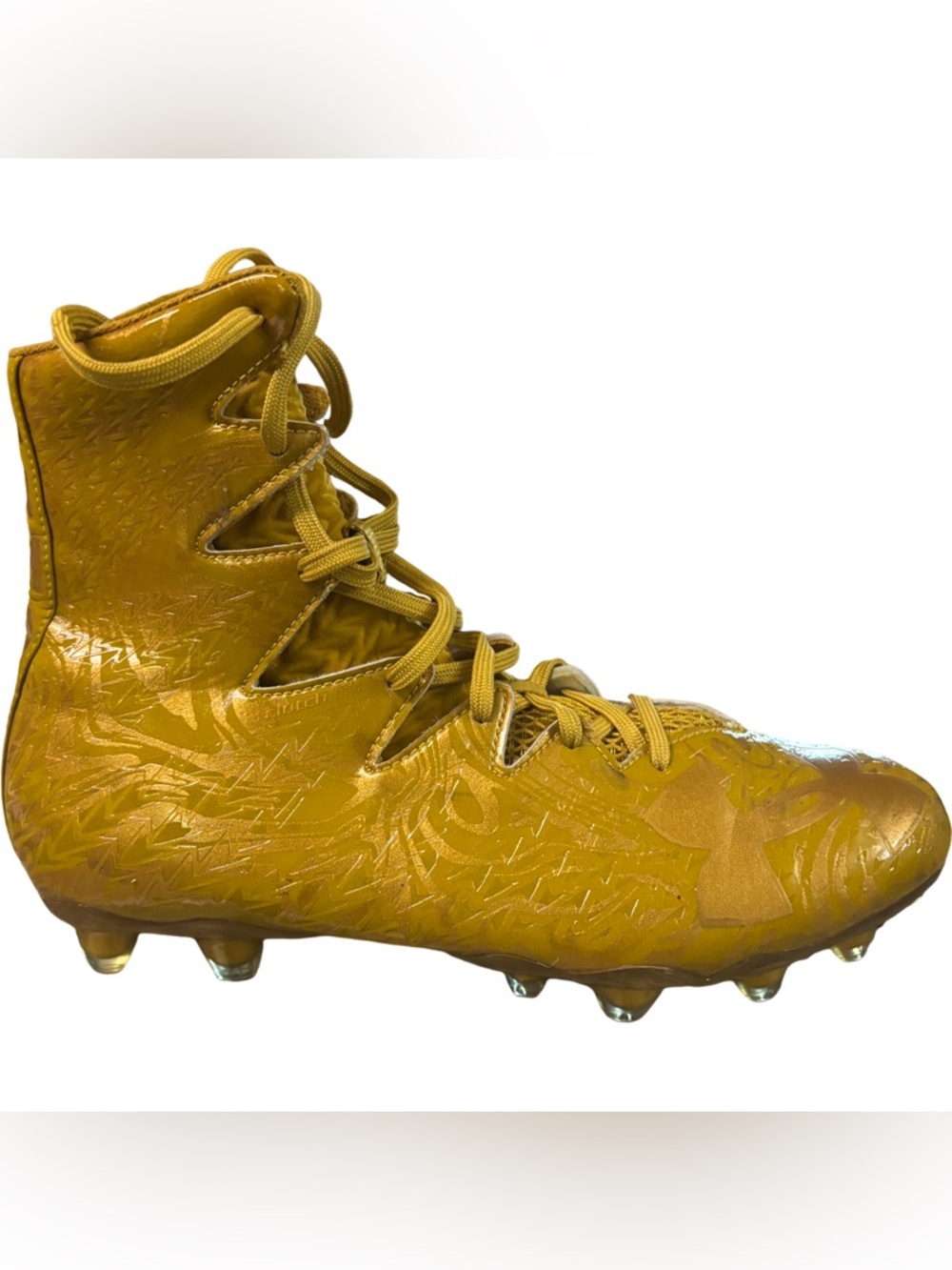 Under Armour Highlight Lux Gold Football Cleats Size 10.5